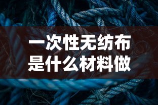 一次性无纺布是什么材料做的  第1张