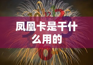 凤凰卡是干什么用的  第1张