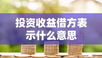 投资收益借方表示什么意思  第1张