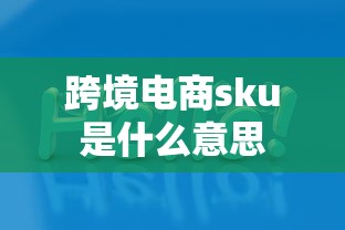 跨境电商sku是什么意思  第1张