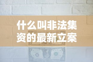 什么叫非法集资的最新立案标准  第1张