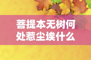 菩提本无树何处惹尘埃什么意思作者  第1张