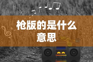枪版的是什么意思  第1张