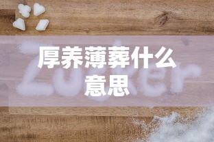 厚养薄葬什么意思  第1张
