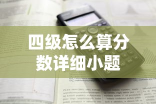 四级怎么算分数详细小题  第1张