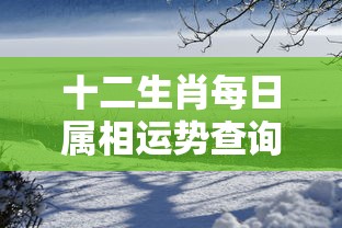 十二生肖每日属相运势查询  第1张