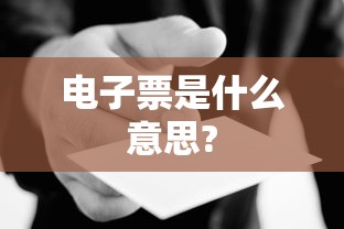 电子票是什么意思?  第1张