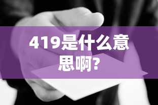 419是什么意思啊?  第1张