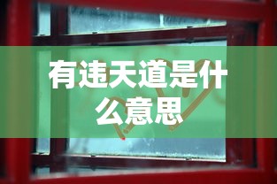 有违天道是什么意思  第1张
