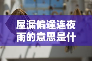 屋漏偏逢连夜雨的意思是什么  第1张