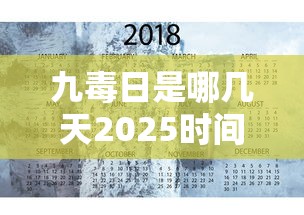 九毒日是哪几天2025时间表  第1张