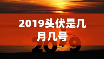 2019头伏是几月几号  第1张