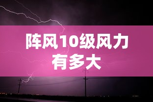 阵风10级风力有多大  第1张