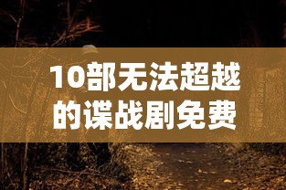 10部无法超越的谍战剧免费  第1张