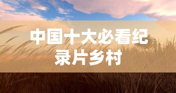 中国十大必看纪录片乡村  第1张