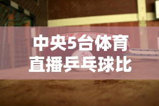 中央5台体育直播乒乓球比赛时间表  第1张