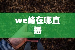 we峰在哪直播  第1张