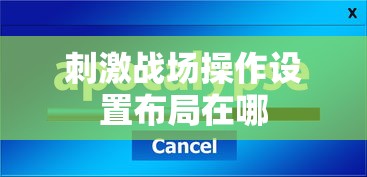 刺激战场操作设置布局在哪  第1张