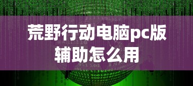 荒野行动电脑pc版辅助怎么用  第1张