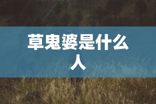 草鬼婆是什么人  第1张
