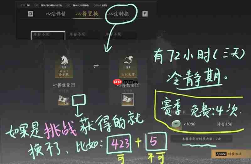 燕云十六声萌新攻略三 心法书票置换转换怎么转  第4张