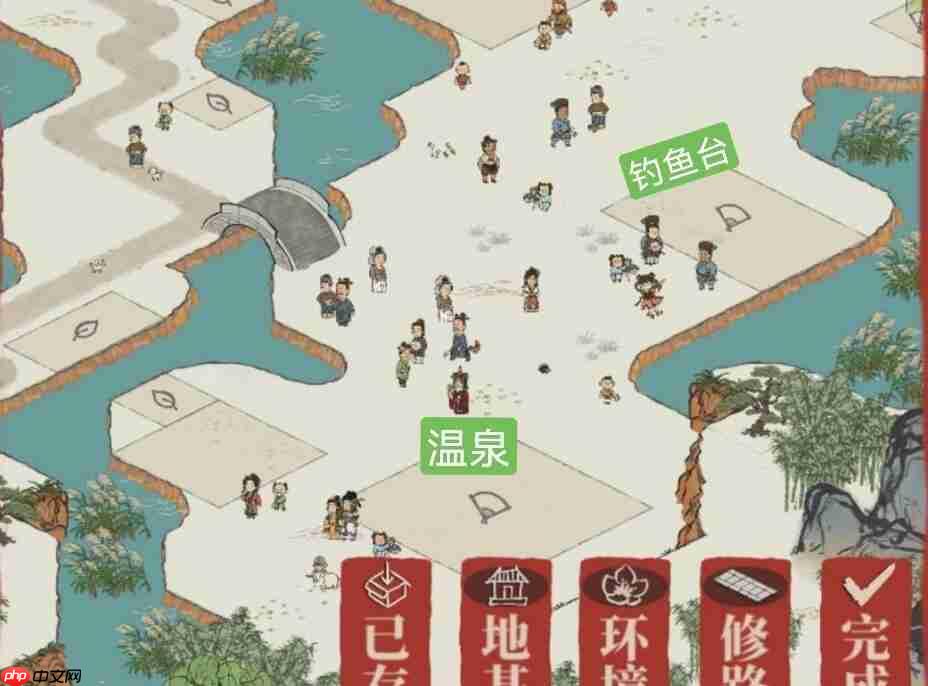 江南百景图库楼任务攻克指南：钓鱼台温泉搭建全解析  第5张