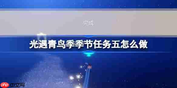 光遇青鸟季季节任务五怎么做-青鸟季季节任务五做法攻略  第1张