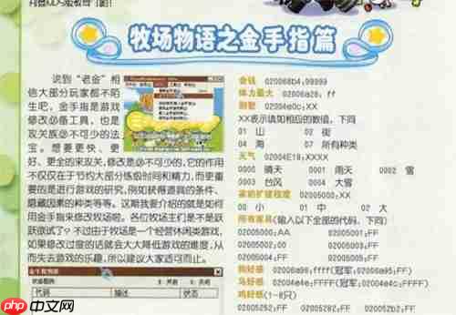 牧场物语矿石镇的伙伴们金手指代码有哪些-金手指大全  第2张