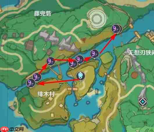 原神鸣草在哪里采-鸣草采集路线图  第8张