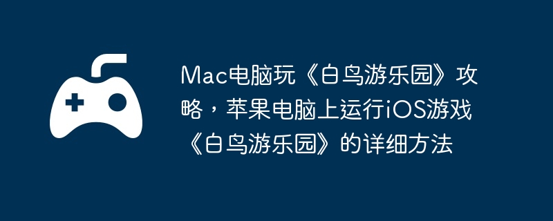Mac电脑玩《白鸟游乐园》攻略，苹果电脑上运行iOS游戏《白鸟游乐园》的详细方法  第1张