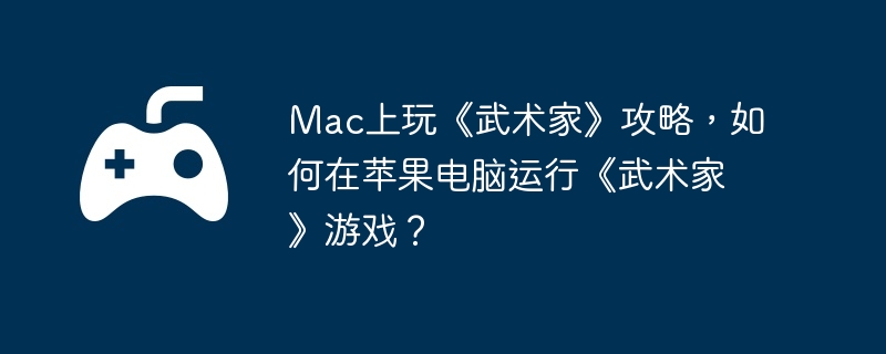 Mac上玩《武术家》攻略，如何在苹果电脑运行《武术家》游戏？  第1张