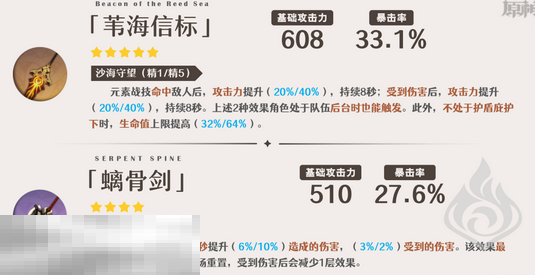 原神嘉明武器带什么 原神嘉明武器推荐  第2张