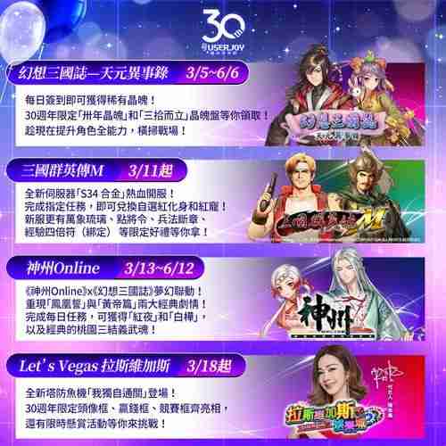 《神州》X《幻想三国志》合作内容重现「凤凰誓、黄帝篇」剧情 宇峻奥汀 30 周年庆典开启  第3张