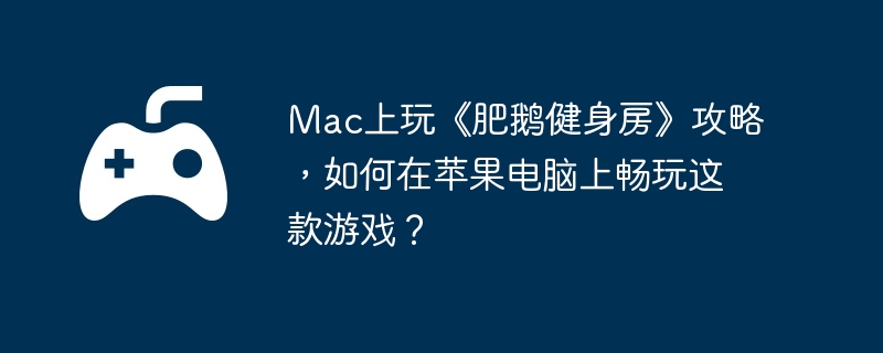 Mac上玩《肥鹅健身房》攻略，如何在苹果电脑上畅玩这款游戏？  第1张
