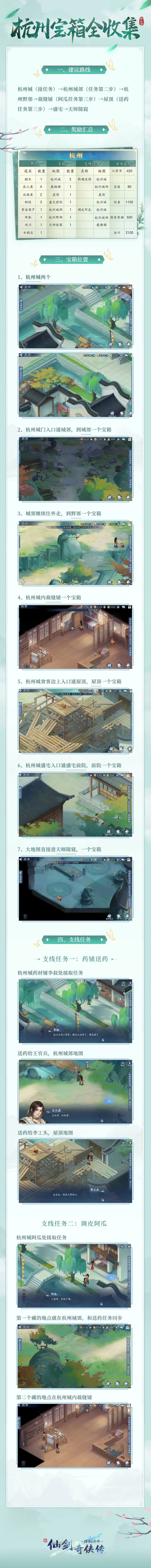 新仙剑奇侠传杭州宝箱全收集攻略  第1张