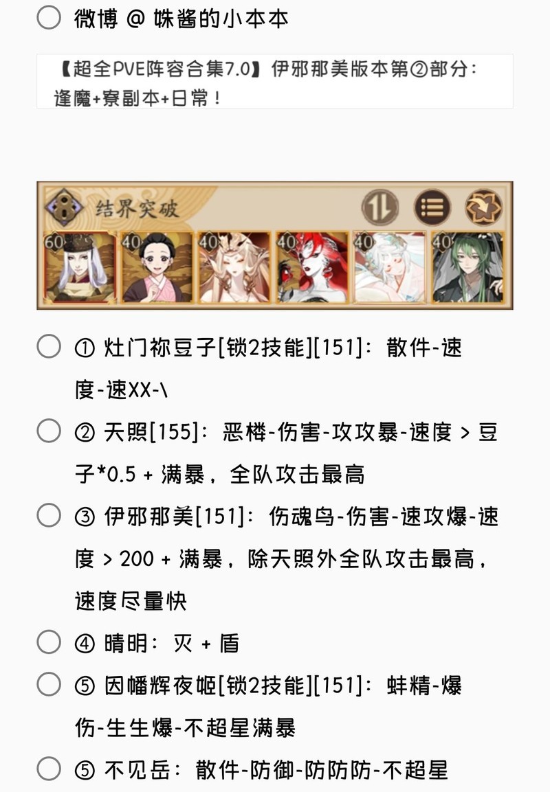 阴阳师结界突破全阵容合集  第17张
