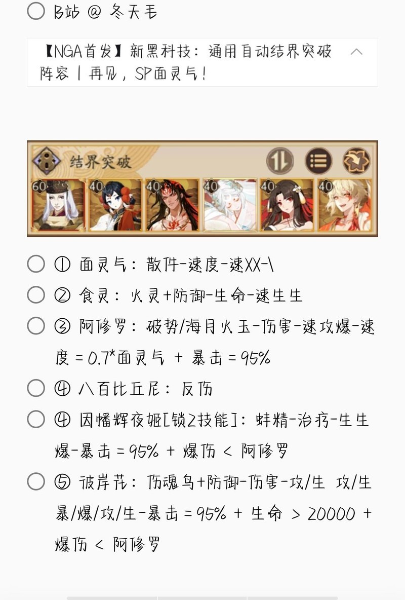 阴阳师结界突破全阵容合集  第38张