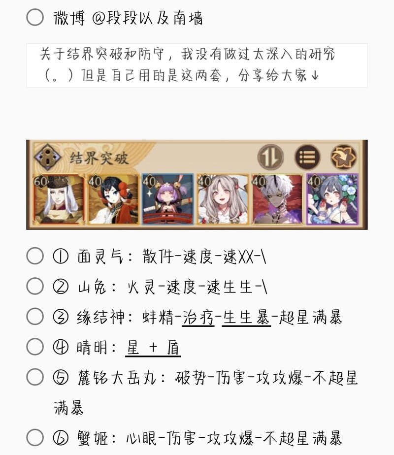 阴阳师结界突破全阵容合集  第52张